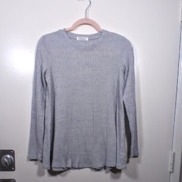 Awake Designer-Ribbed knit Long-sleeves Light Gray Pullover Tunic Sweater Sz: XS - Picture 6 of 13